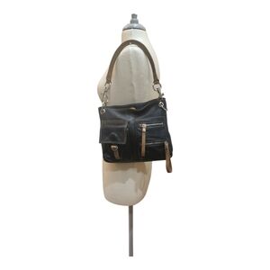 Paola by Perlina Black Leather Purse Bag